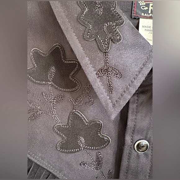 Ralph Lauren Double RL Limited Edition Western Style Snap Shirt / Black / Size 3 - Picture 3 of 8